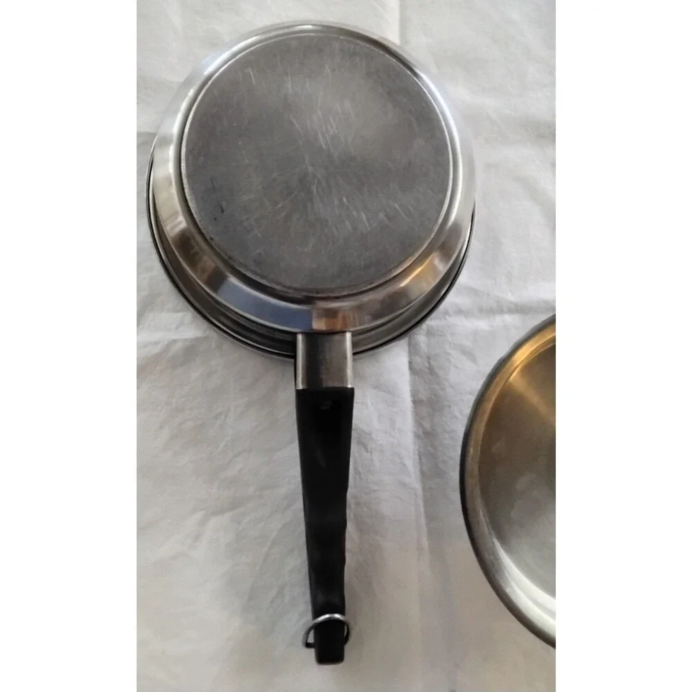 Lustre Craft VTG 1 Qt Sauce Fry Pan Skillet 18-8 Stainless Steel 3 Ply 7